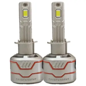 هدلایت LED لنزو مدل V120 PRO پایه H7 کنباس دار با نور سفید 6000K